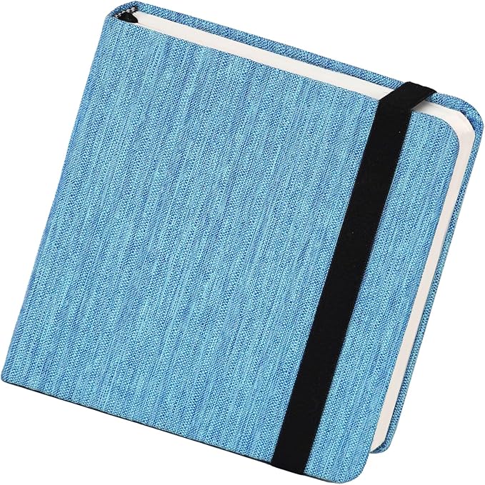 Funto Watercolor Journal, 4.7x4.7, 24 Sheets 100% Cotton Cold Press Paper 300gsm/140lb, Acid-Free Travel Sketchbook for Artists & Adults (Deep Blue)