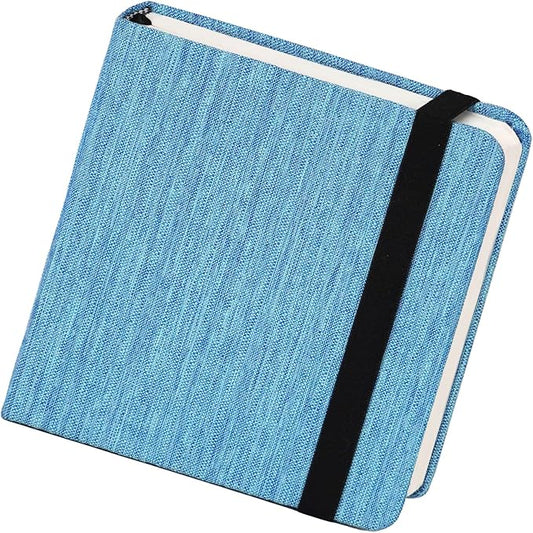 Funto Watercolor Journal, 4.7x4.7, 24 Sheets 100% Cotton Cold Press Paper 300gsm/140lb, Acid-Free Travel Sketchbook for Artists & Adults (Deep Blue)