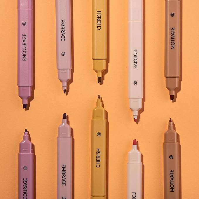 DIVERSEBEE Bible Highlighters Assorted Colors, No Bleed (Rose) | 5 Pack Dual Tip Aesthetic Pastel Highlighter Pens for Journaling, Note Taking, School, Bible Study Supplies and Accessories