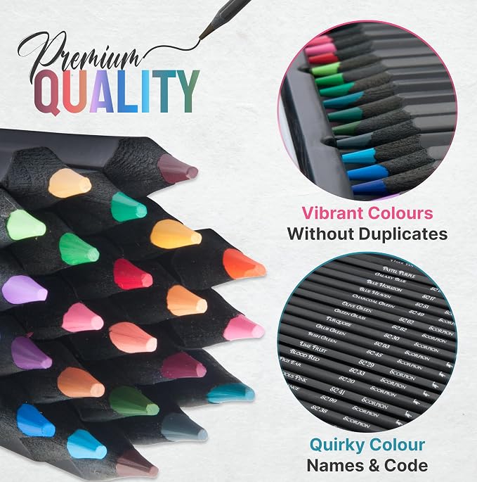 Black Widow Colored Pencils For Adults Perfect For Coloring Books