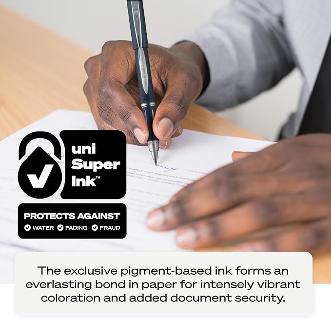 uniball™ Jetstream RT Ballpoint Pens, Black Ink, 0.7mm Fine Point, 12 Count | Retractable, Smooth Writing, Quick-Drying, Smear-Resistant, uni Super Ink™