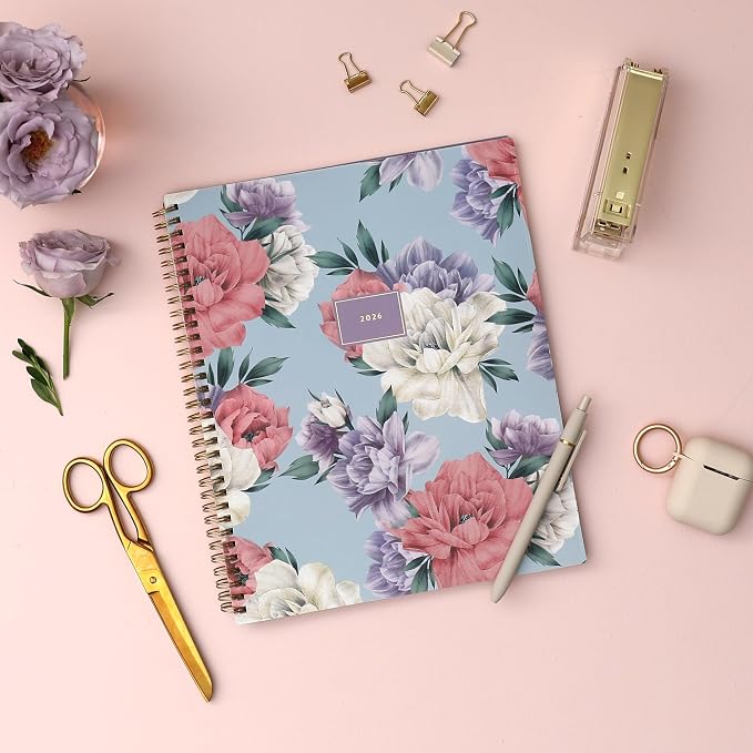 Blue Sky 2026 Weekly & Monthly Planner Calendar, 8.5"x11", Tula | January 2026 - December 2026, Flexible Cover, Durable Twin Wire Binding, Laminated Tabs, Storage Pocket