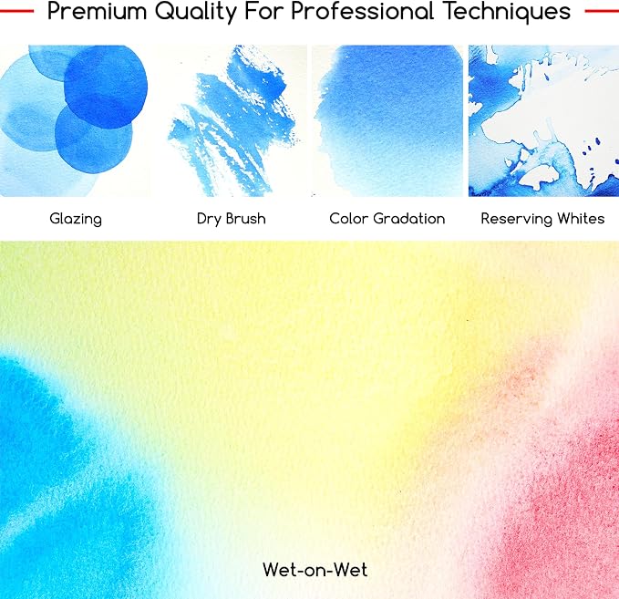MEEDEN Professional Watercolor Paint Set: 40 x 15ml (0.5 oz) Colors Artist Water Color Tubes - Watercolor Supplies for Adults Artists Pros