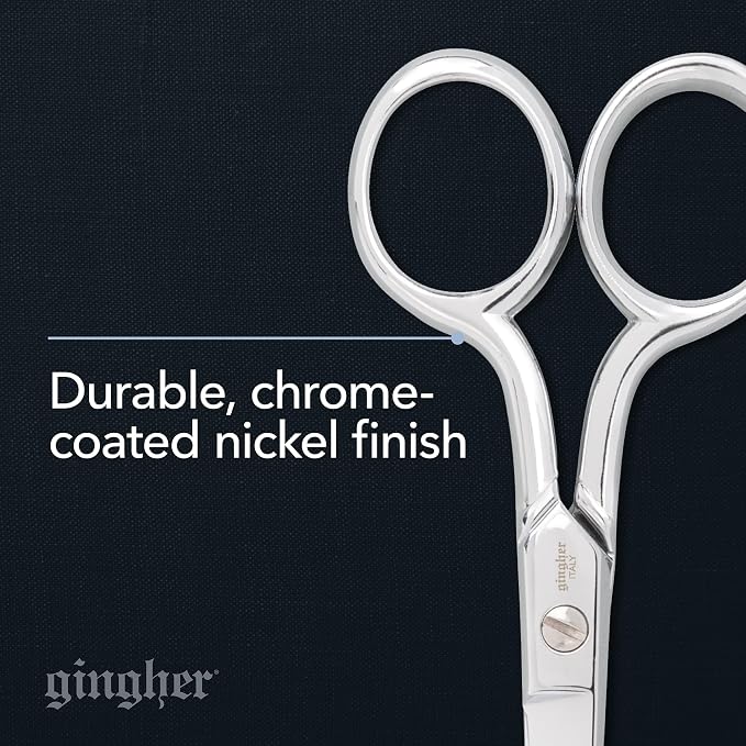 Gingher 4" Straight Embroidery Scissors to Cut Fabric & Needlework