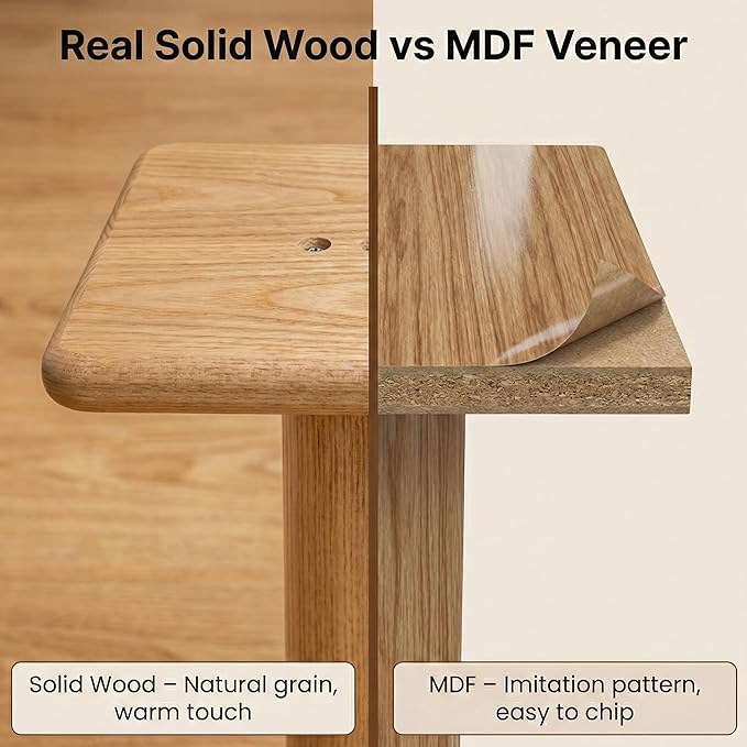 Desktop Speaker Stands Made of Pure Solid Wood, Natural Style, 360° Rotatable Top Plate, Suitable for Medium/Large Tabletop Speakers and Studio Monitors (Natural Oak_DSS9(9 inch))