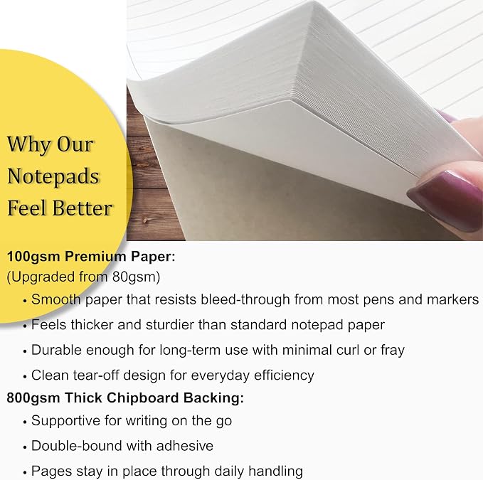 Life Charge To Do List Notepads for Work, Daily Checklist Planner Pads with Priority & Notes, 2 Pack, 100 Pages Total, 8.5 x 5.5 Half Letter, Portrait