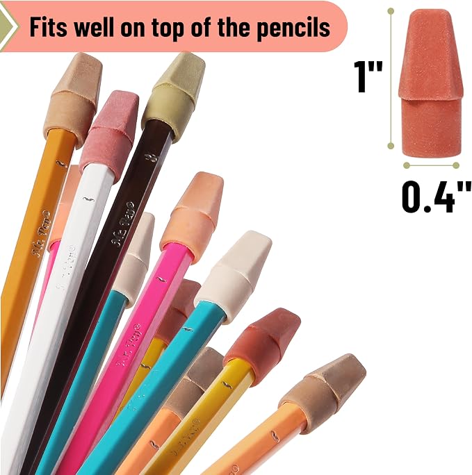 Mr. Pen- Pencil Erasers Toppers, 120 Pack, Colorful, Latex Free, No Smudge | Mr Pen Erasers for Pencils