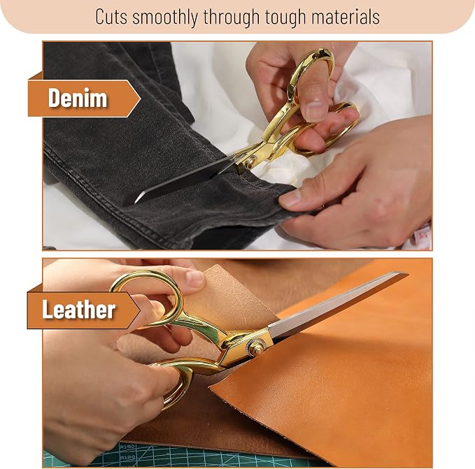 Mr. Pen- Premium Tailor Scissors, 8-Inch | Heavy Duty Carbon Steel Sewing & Fabric Scissors, Tailor Shears, Ultra-Sharp for Smooth Cutting