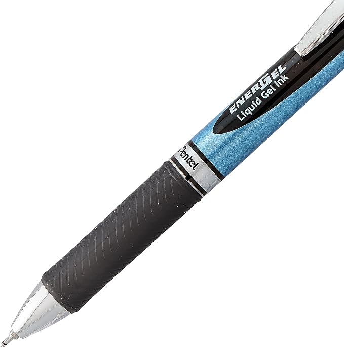Pentel EnerGel Deluxe RTX Retractable Liquid Gel Pen, 0.7mm, Needle Tip, Black Ink, 1 Pack (BLN77BPA)