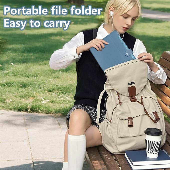 2Pack Accordion File Organizer Expanding File Folder with 8 Pockets Office | Letter Size Portable Paper Document Organizer for Office Home Business Supplies, Student classroom storage