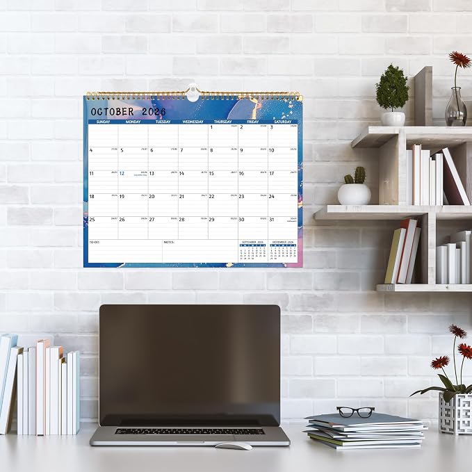 Wall Calendar 2026-2028 – 2 Year Calendar 2026-2028, May 2026 – Apr 2028, 14.57 x 11.42 In, 2026 Calendar 24 Months, Monthly Calendar 2026, with Ruled Blocks, Thick Paper, Holidays, To-do List ＆ Notes