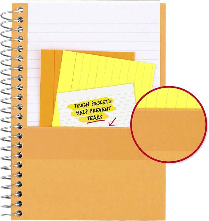 Five Star Spiral Notebook, 1 Subject, College Ruled Paper, 4-3/8" x 7", Personal Size, 80 Sheets, Fights Ink Bleed, Water Resistant Cover, Gray (450048AA3-ECM)