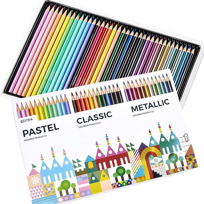 ECOTREE Colored Pencils, Drawing Pencils Colored Pencil for Adult Coloring Art Supplies for Coloring, Drawing, Shading, Back to School Supplies, 36 Count