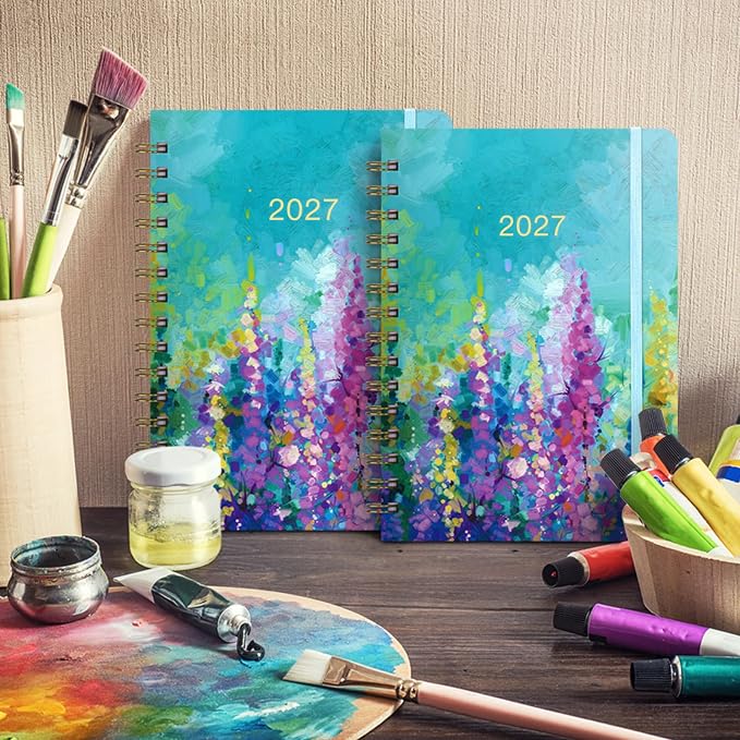 2027 Planner - 2027 Planner Weekly and Monthly, JAN.2027 - DEC.2027 | Planner 2027, 6.5" x 8.5", 2027 Calendar Planner Weekly and Monthly with Inspiring Quotes, Colorful Tabs, Pocket, Hardcover