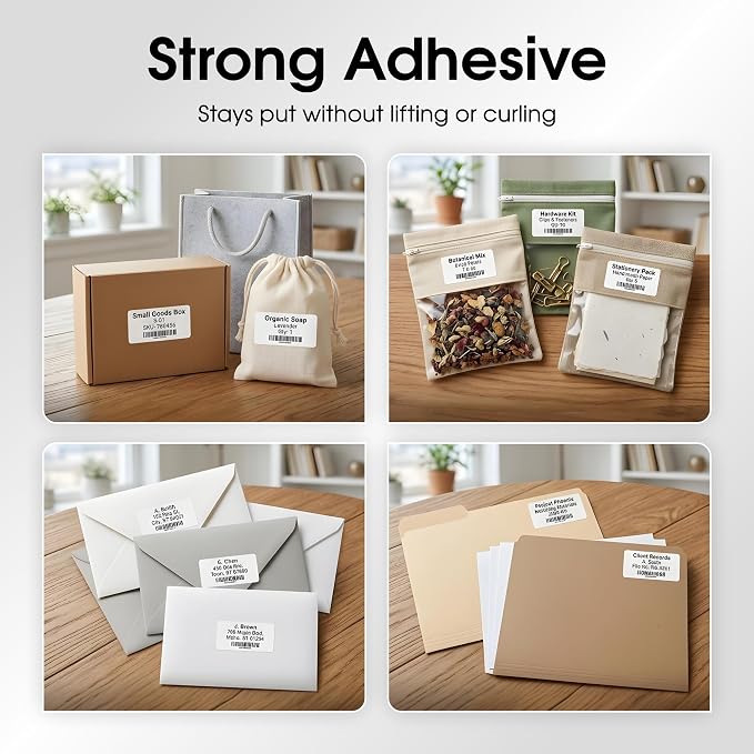 1 3/4" X 2/3" Matte White Return Address Labels (100 Sheets, 6000 Stickers) Mailing Labels for Envelopes, File Folder Stickers for Laser & Inkjet Printers - Spartan Industrial Template R003