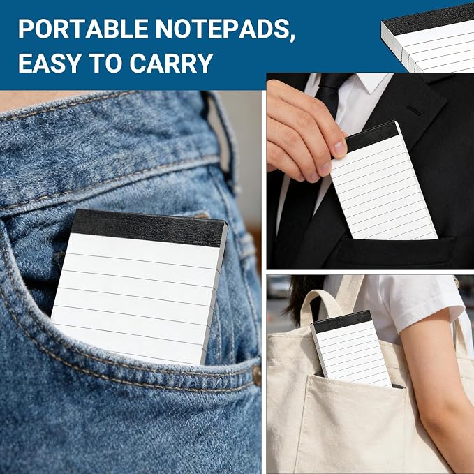 Beieverluck 40 Pack Small Note Pads 3x5, Mini Notepads Memo Pad with 30 Sheets in Each Pad, Pocket Notepad Refills for Taking Notes and Reminders Organization Planning