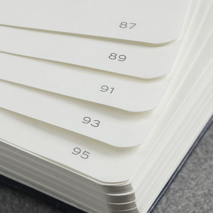 LEUCHTTURM1917 - Notebook Hardcover Medium A5-251 Numbered Pages for Writing and Journaling (Navy, Dotted)
