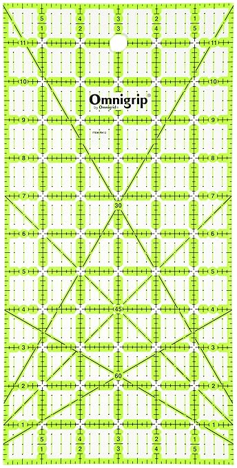 Omnigrip by Omnigrid Non-Slip Ruler, 6" x 12" | By Omnigrid, Sewing and Quilting Supplies