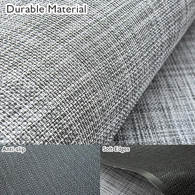 Sycoodeal Office Chair Mat for Hardwood & Tile Floor,Computer Gaming Chair Mat for Rolling Chairs Non-Curve, Anti-Slip, Heavy Duty Floor Protector for Home Office,Grey (36" x 55")