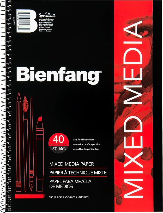 Speedball Art Products Mixed Media Paper Pad, 9-Inch by 12-Inch, White