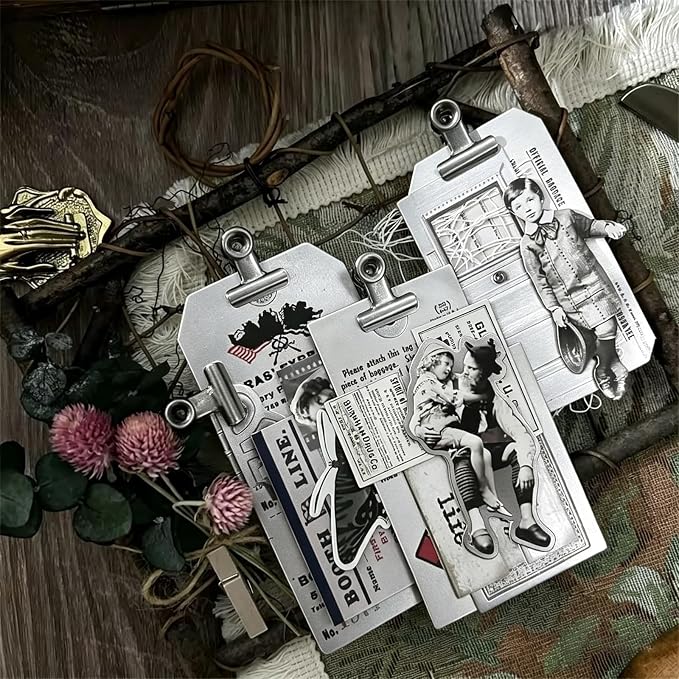 Bulldog Clips, 40 Pcs, 0.87 Inch, Silver, 22 mm, Hinge Paper Clips, Metal Clamps for Crafts, Food Bags, Drawings, Photos