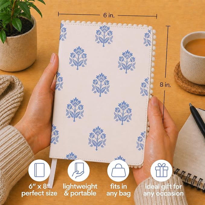 WORLD TRAVELER Eccolo A5 Hardbound Journal Notebook 256 Ivory Lined Pages | Sturdy Flexible Hardcover, 80GSM Acid-Free Ivory Pages, Smyth-Sewn Lay-Flat Binding, Ribbon Bookmark