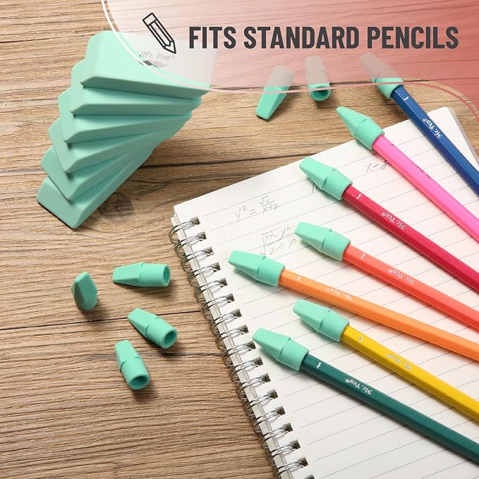 Mr. Pen- School Eraser Combination Set, 66 Pack, Green | Latex Free Erasers for School, Office, Art Sketching, Homework, Exams, Clean Smudge-Free Correction