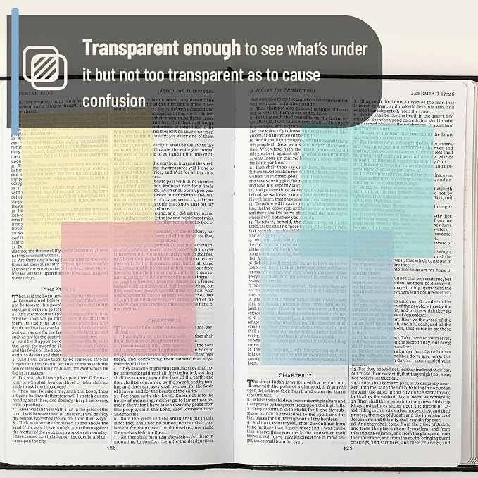 Mr. Pen- Transparent Sticky Notes, 3" x 3", 4 Pads, 200 Sheets | Morandi Colors, See Through Self-Adhesive Notes with Fineliner for Bible Journaling and Studying, Water-Resistant