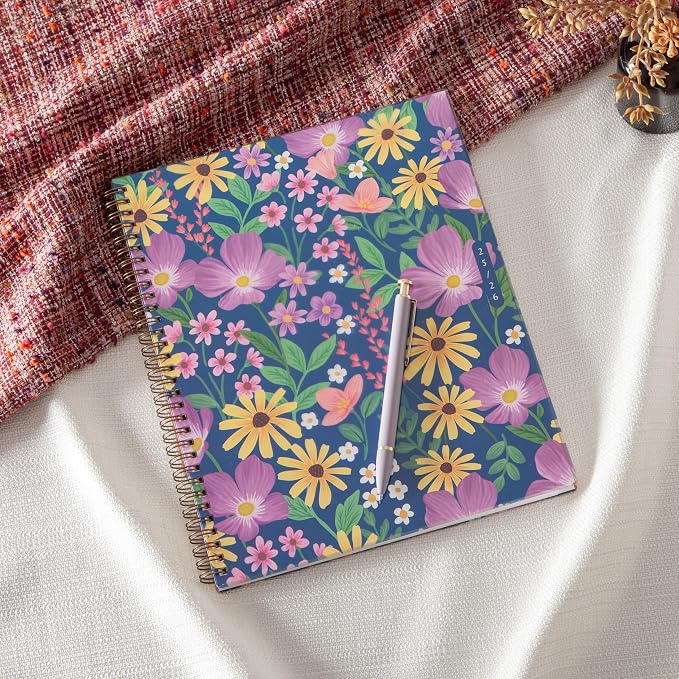 Blue Sky 2025-2026 Weekly & Monthly Academic Planner, 8.5"x11", Gail | July 2025 - June 2026, Flexible Cover From Recycled Plastic, Wirebound, Laminated Tabs, Storage Pocket, Academic Year