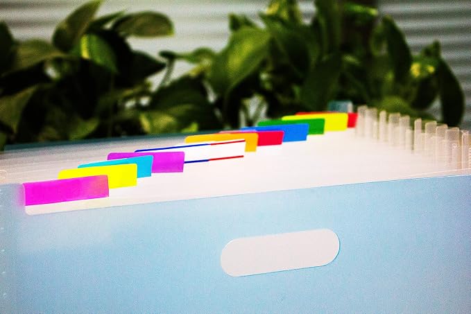 500 Pieces Tabs 2 Inch Sticky Index Tabs, Writable and Repositionable | File Tabs Flags Colored Page Markers Labels for Reading Notes, Books and Classify Files, 21 Sets 10 Colors,Smooth Writing