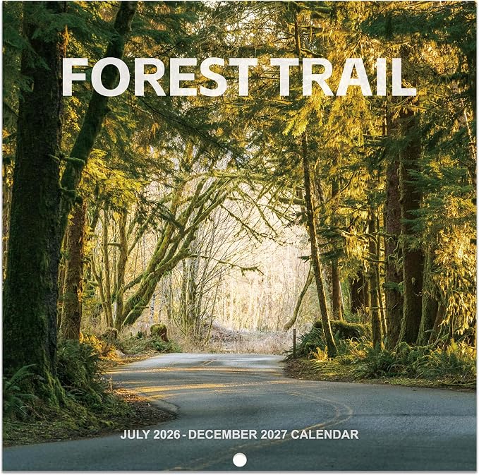 Calendar 2026-2027 - 2026-2027 Wall Calendar 18 months from Jul. 2026 - Dec. 2027, 12" x 24" (Open), Scenic Path Wall Calendars 2026 with Thick Paper