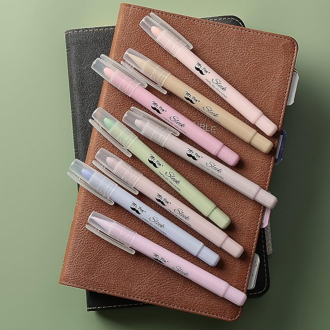 Mr. Pen- No Bleed Gel Highlighters, Morandi Colors, 8 Pack | Bible Highlighters and Pens No Bleed, Bible Markers for Study, Journaling, School Supplies and Accessories