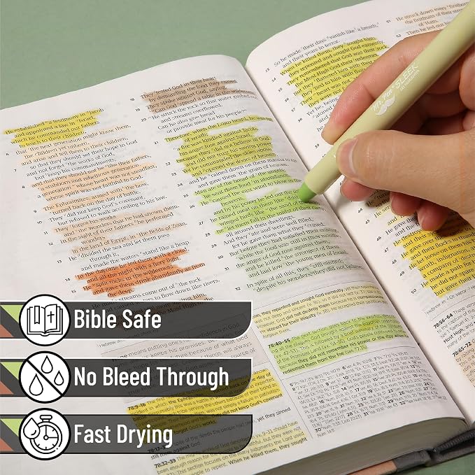 Mr. Pen- Gel Highlighter, 12 Pack, Vintage Colors | Bible Highlighters No Bleed, No Bleed Highlighters