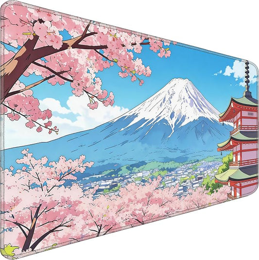 Waterproof Desk Mat 31.5x15.7 Inch - Extra Large Mouse Pad Covers Full Desk, Non Slip Rubber Backing, Easy to Clean, Building