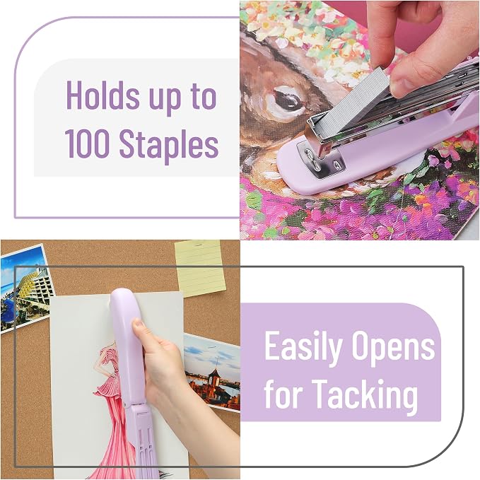 Mr. Pen- Office Stapler with Staples, 2 Pack, 200 Staples 1/4" | 20 Sheet Capacity, Desktop Stapler for Students, Office Supplies, Ergonomic Design for Comfortable Use, Jam-Free