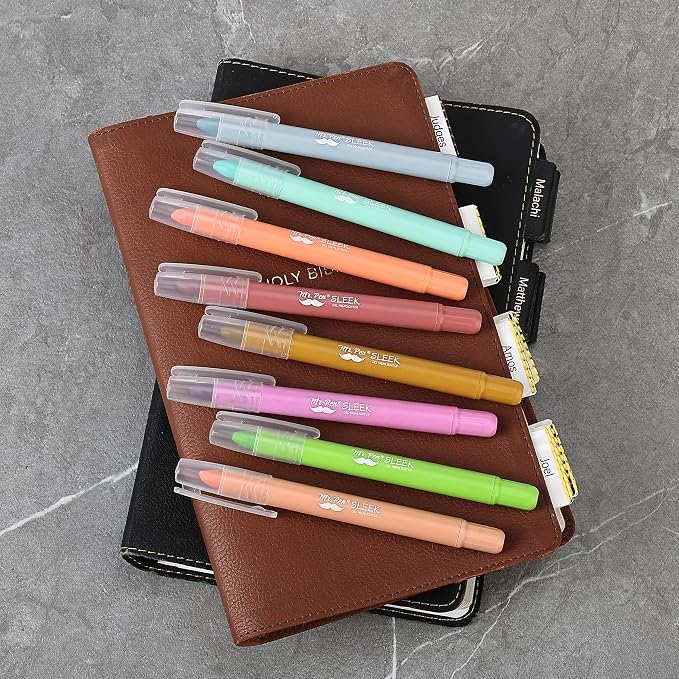 Mr. Pen- No Bleed Gel Highlighters, Assorted Colors, 8 Pack | Bible Highlighters and Pens No Bleed, Bible Markers for Study, Journaling, School Supplies and Accessories