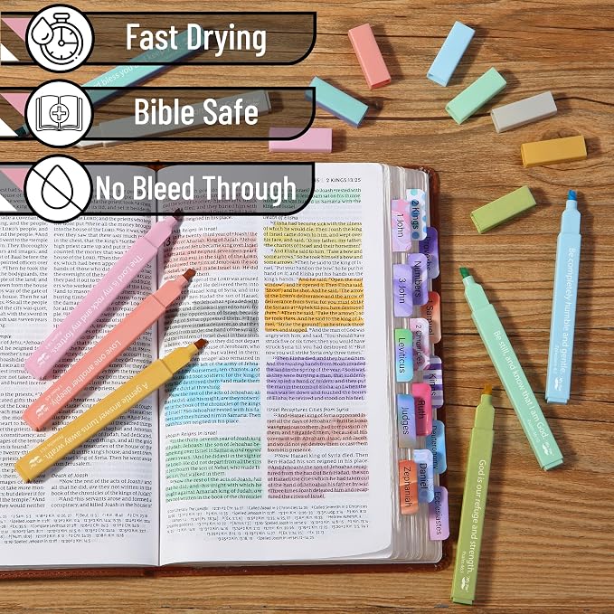 Mr. Pen- Bible Highlighters with Color-Coding System, 8 Pack | Soft Chisel Tip, Aesthetic Highlighters Assorted Colors