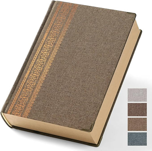 Vintage Hardcover Lined Notebook A5 Journal - 384 Pages 100 GSM Thick Kraft Paper Writing Journal for Men & Women Light Brown 5.51" x 8.50"