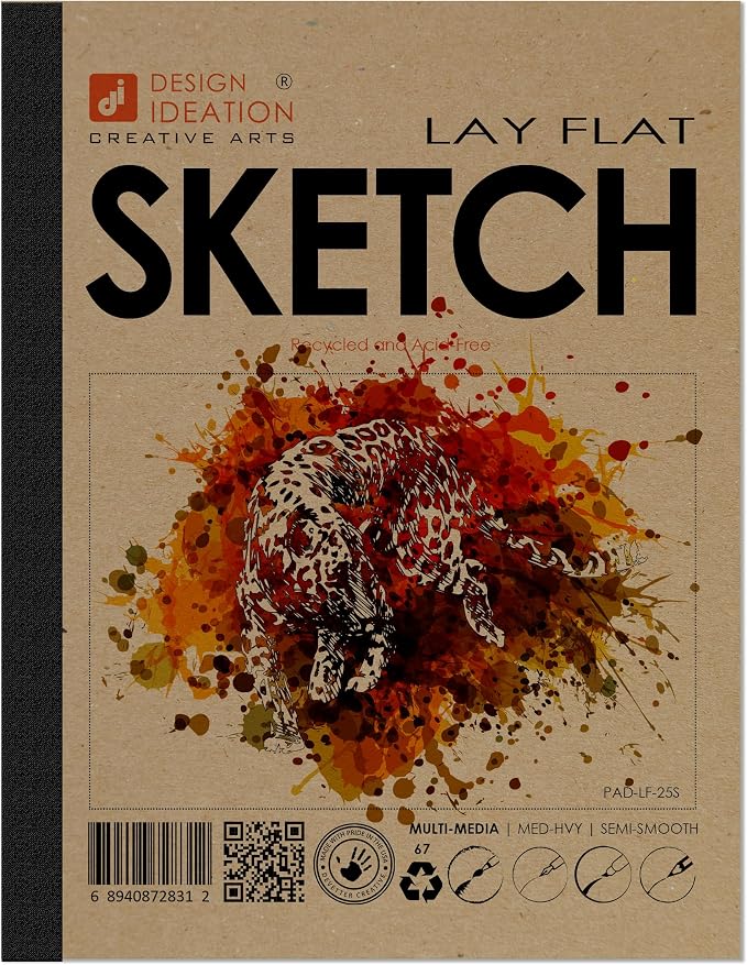 Design Ideation Lay Flat Sketch. Removable Sheet Sketchbook. Premium Paper. Smart-Bind Reinforced Lay Flat Binding. (8.5" x 11") LF-2550-LS (1 Book)