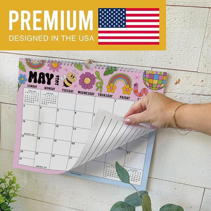 2026 Calendar Wall - 2026 Wall Calendar Large, 18-Month Hanging Calendars for School, Home & Office, Academic Monthly Calendar from January 2026 to June 2027, Back to School Teacher Gifts