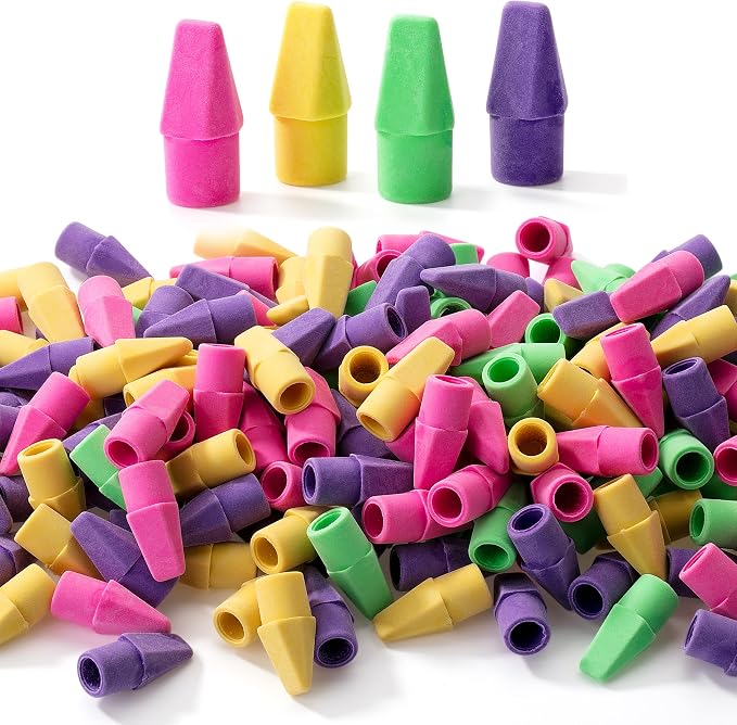 Mr. Pen- Pencil Erasers Toppers, 500 Pack, Vibrant Colors | Erasers for Pencil, Pencil Top Erasers