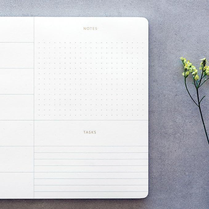 Pinesman - Elegant Weekly Planner Notepad, Undated, 11.22" x 7.87", 52 Sheets (Whole Year), Gold Foil, Tear Off Sheets, Minimalist Work Planner Pad, Weekly To Do List Notepad, Eco-friendly, FSC™ Certified Weekly Desk Planner