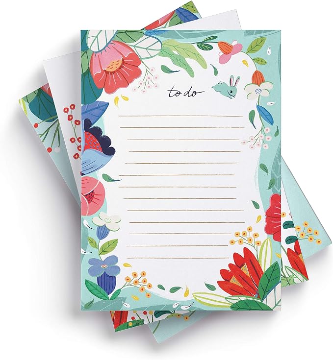 To Do List Note Pads (Set of 3) | Cute Floral Memo Notepads by Ana Sanfelippo