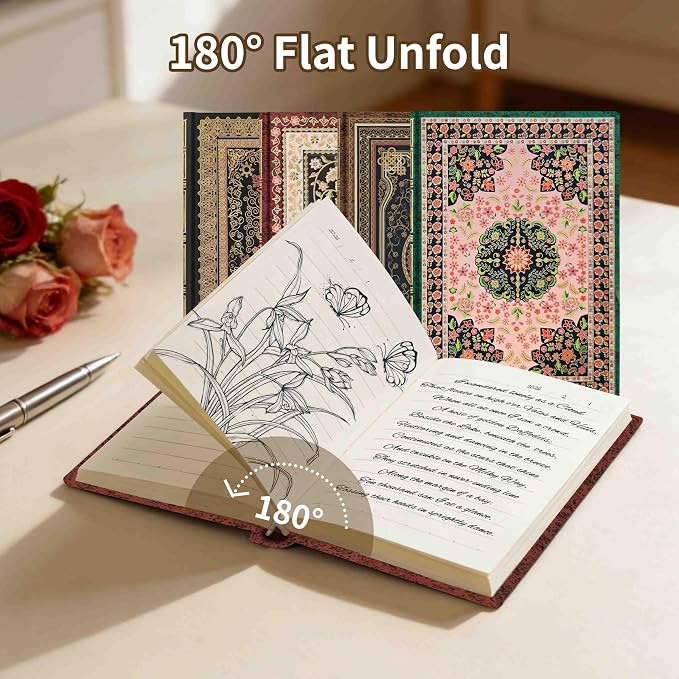 Mlife A6 Small Notebook,Lined Pocket Notebook Hardcover,Journaling Notebooks,192 Pages,100 GSM paper,3.74''* 5.5'',Mini Journal for Women and Man