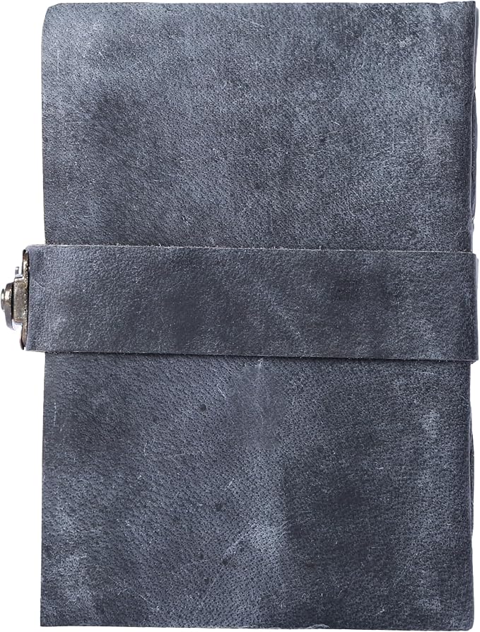 Vintage Leather Journal Handmade Buffalo Deckle Edge Paper – Leather Bound Journal for Women Men Vintage C-Lock Closure Ideal for Writing & Travel for Artists