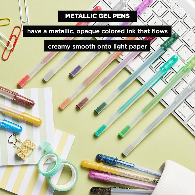 SAKURA Gelly Roll Metallic Gel Pens, 6 Piece Silver, 6 Pack
