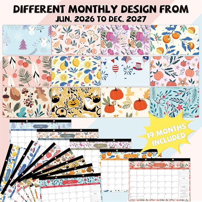 GuassLee Desk Calendar 2026-2027, Desk Top Calendar from Jun. 2026 to Dec. 2027, 17" x 11.5" Large School Year Desk Wall Calendar with To-Do List and Notes for Office School Home Teacher Planning