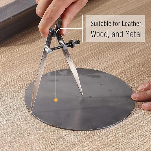 Mr. Pen- Adjustable Divider Leather Compass, 8 Inch, Lockable Metal Compass | Wing Dividers for Leather, Woodworking Compass, Compass for Woodworking, Large Compass for Woodworking, Wing Divider