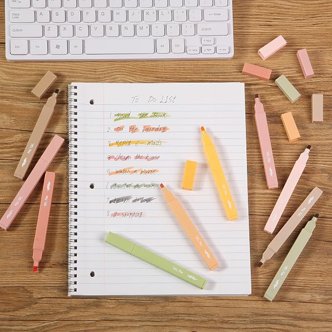 Mr. Pen- Aesthetic Highlighters No Bleed, 10 Pack, Assorted Colors | Chisel Tip, Cute Highlighters Assorted Colors for Journaling, Highlighting, Underlining, Fast Dry, Back to School Supplies