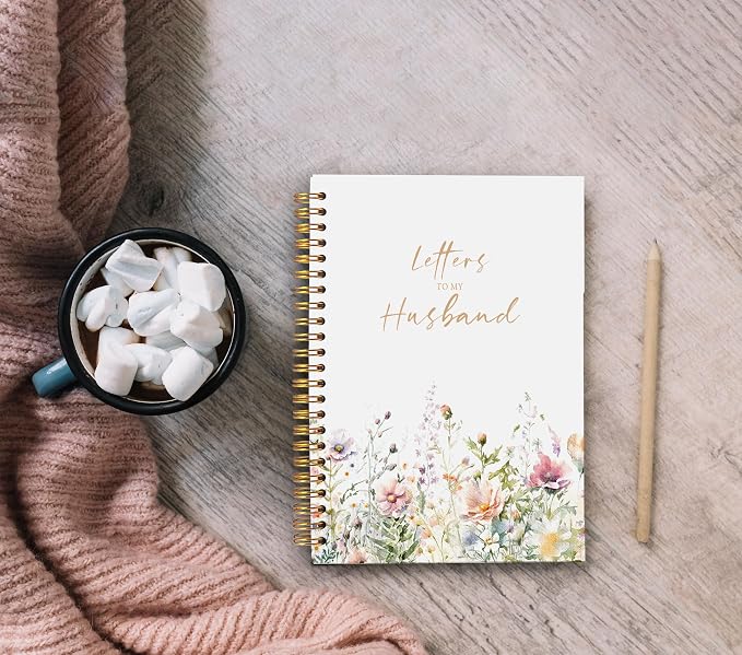 Memorial Gifts for Loss of Husband - Grief Journal, Sympathy Gifts Bereavement, Letters to My Husband Spiral Journal Notebook 5.5x8.3